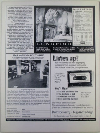 Apology Magazine. Volume 2, Number 3. Nov. 1994-Jan. 1995