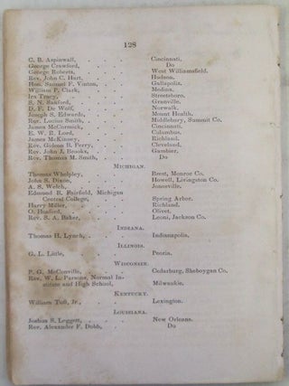 Proceedings of the First Session of the American Association for the Advancement of Education, held at Cleveland, Ohio, August 19th, 20th, 21st and 22d, A.D. 1851