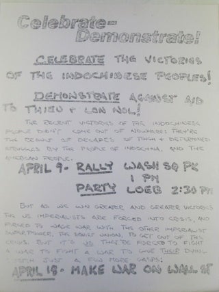 Item #021958 Celebrate-Demonstrate. Attica Brigade Rally Event Flyer. Attica Brigade