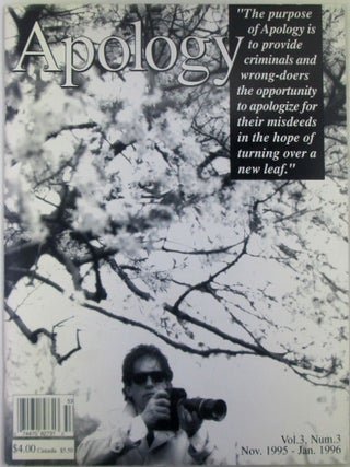 Item #021963 Apology Magazine. Volume 3, Number 3. Nov. 1995-Jan. 1996. Memorial Issue. Allan Bridge