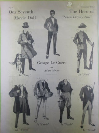 Item #022035 George Le Guere as Adam Moore. Ladies World Paper Doll. Our Seventh Movie Doll, The...