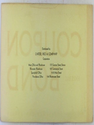 Toreador Cover. Carter, Rice and Company Paper Sample Booklet.