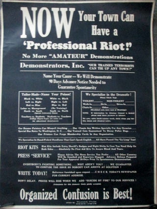 Item #022090 Now Your Town Can Have a 'Professional Riot!' Satirical Poster
