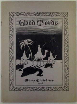 Item #022119 Good Words. December 25, 1925. Harry Hedrick