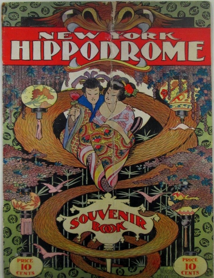 Item #022145 New York Hippodrome Souvenir Book. Season 1909-1910. Winsor McCay, artist.