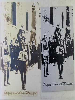 Item #022151 Hanging Around With Mussolini Mock Up for a Postcard and Postcard. C. E Coleman, artist