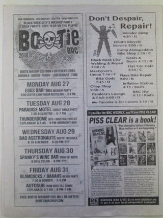BRC Weekly. Black Rock City's Independent Newsweekly. August 27-Sept 2., 2018