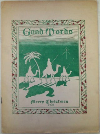 Item #022182 Good Words. December 25, 1926. Jonathan W. Langley