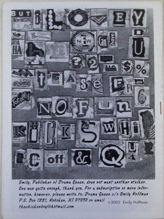 Drama Queen. Fall/Winter 2003. Volume 2, Issue 3