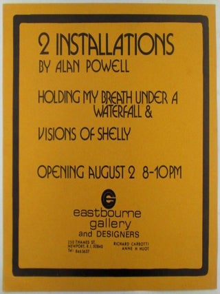 Item #022214 2 Installations by Alan Powell. Holding my Breath Under a Waterfall and Visions of...