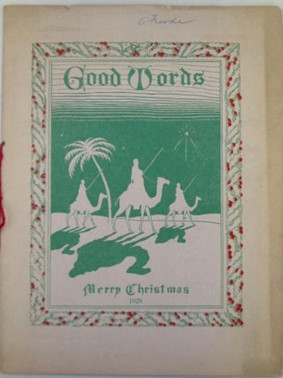 Item #022241 Good Words. December-January 1928-1929. Stanley C. Lee