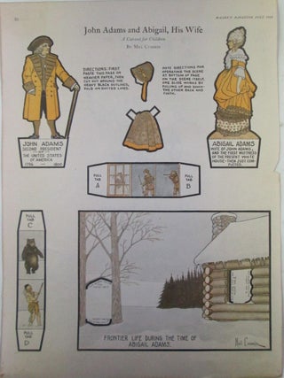 Item #022260 John Adams and Abigal Adams Paper Dolls. Disbound from McCall's July 1925 Issue. Mel...