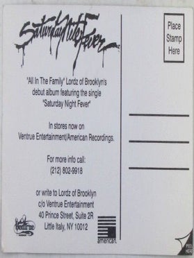 Lordz Of Brooklyn Debut Album Promotional Postcard.