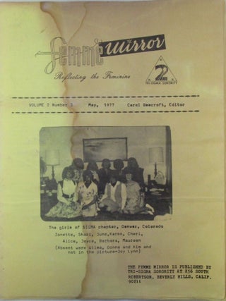 Item #022334 Femme Mirror May, 1977. Volume 2 Number 3. Crossdressing Drag, Authors