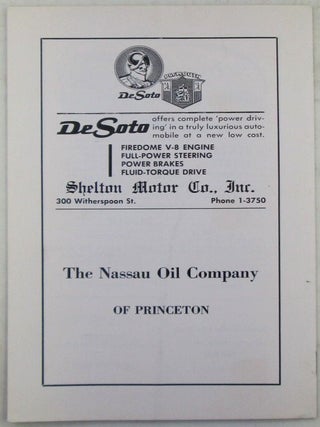The Infernal Machine. The University Players at Murray Theatre 1953 Playbill