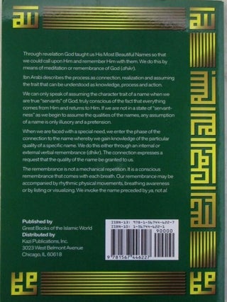 Unveiling the Secret of the Most Beautiful Names (Kashf-al-ma'na 'an sirr asma Allah al-husna)
