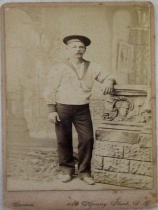 Item #022363 Cabinet Card Photograph of a Sailor, member of the Sailor's Union (of the Pacific?)....