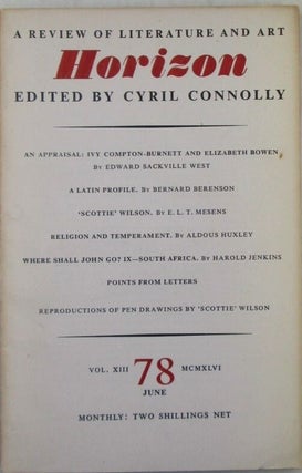 Item #022456 Horizon. A Review of Literature and Art. June 1946. Aldous Huxley, Edward Sackville...