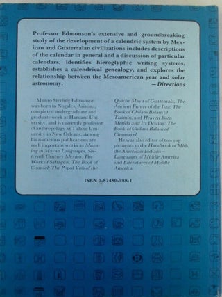 The Book of the Year. Middle American Calendrical Systems
