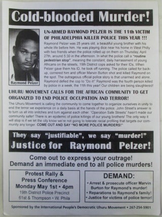 Item #022583 Cold-blooded Murder! Police Violence Against African Americans Awareness and Event...