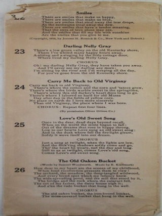 Harding and Coolidge Campaign. Everybody Sing Promotional Campaign Pamphlet.
