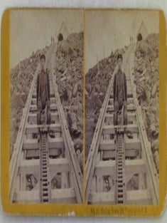 Item #022603 Sliding Down Mt. Washington R.R., (Railroad, New Hampshire) No. 21. Stereographic,...