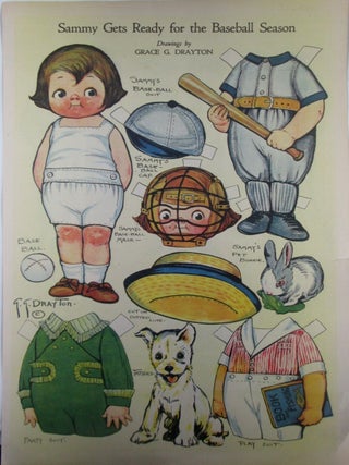 Item #022610 Sammy Gets Ready for the Baseball Season Paper Dolls. June, 1920. Grace G. Drayton,...