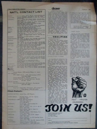 Peace and Freedom National Organizer. August, 1968. Volume 1, Number 3