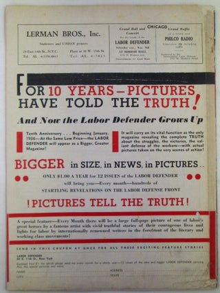 Labor Defender. Nov. 1935. (Scottsboro Boys)