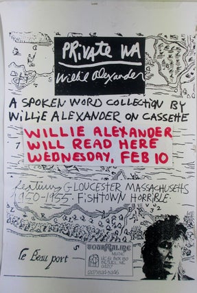 Item #022652 Willie Alexander Private WA Spoken Word Tape Release and Reading Promotional Broadside