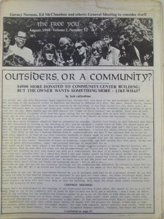 The Free You. August, 1968. Volume 2, Number 12