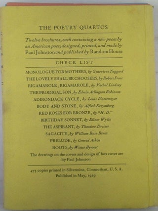 The Poetry Quartos. Twelve Brochures [Chapbooks] Complete