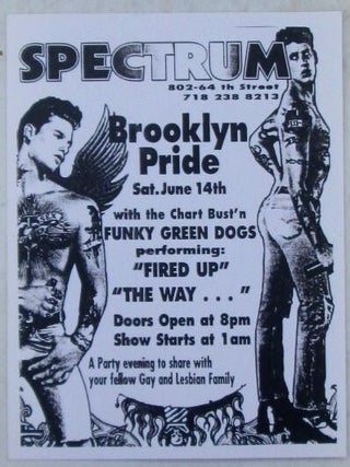 Brooklyn Pride Event Handbill for an LGBTQ+ Event at the Spectrum and Sanctuary. Sat. June 14th
