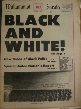 Item #022696 Muhammad Speaks. October 25, 1968. Vol. 8 No. 6. Gwendolyn Brooks, Elijah Muhammad