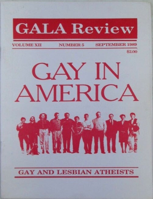 Item #022713 GALA Review. September 1989. Volume XII Number 5. Gay in America. Authors.