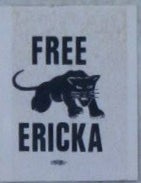 Item #022724 Free Ericka (Huggins) Sticker. Black Panther Party.