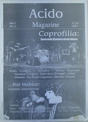 Item #022725 Acido Magazine. Ano 2. Nro. 2. Punk Fanzines, Thrash, Death Metal, Hardcore, Authors