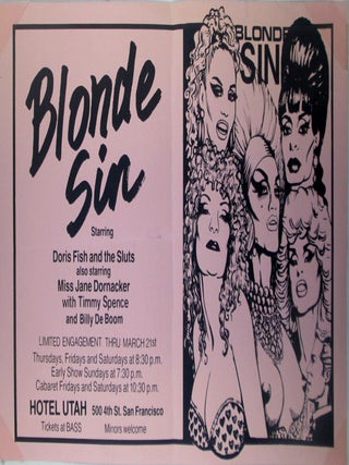 Blonde Sin Starring Doris Fish and the Sluts Event Flyer