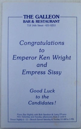 Space Station Nashville Coronation 1986. Imperial Court System of San Francisco event Program