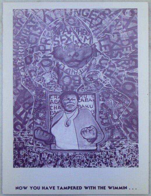 Item #022786 Now You Have Tampered With the Wimmin...Black Women Artists Working with Social/Cultural/Political Themes. Exhibition Brochure. Black Activism Feminism, Anti-Apartheid, Asungi, artist.