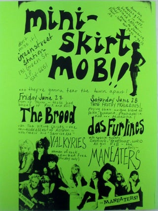 Mini-Skirt Mob!! The Brood, Valkyries, das Furlines Maneaters at Green Street Station Concert Flyer