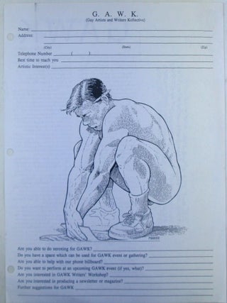 GAWK (Gay Artists and Writers Kollective) Questionnaire and Information